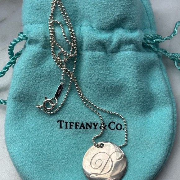 Tiffany & Co. Silver Necklace with Engraved Pendant - Picture 1 of 3